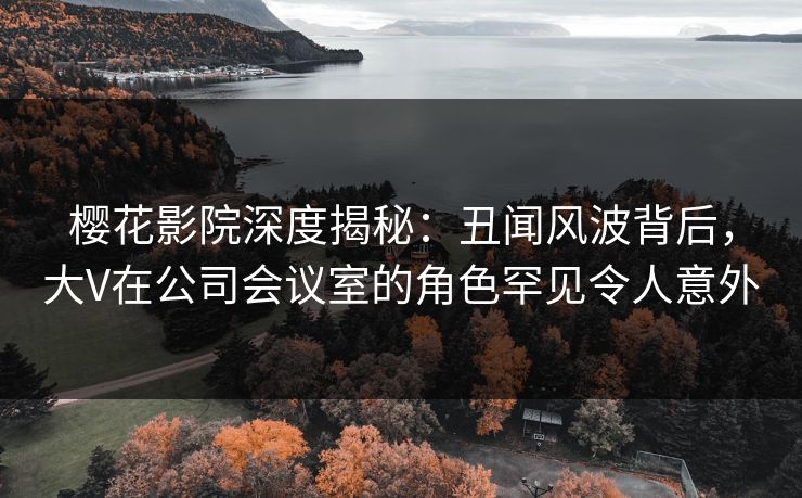 樱花影院深度揭秘：丑闻风波背后，大V在公司会议室的角色罕见令人意外