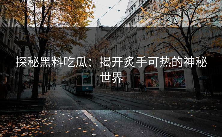 探秘黑料吃瓜：揭开炙手可热的神秘世界